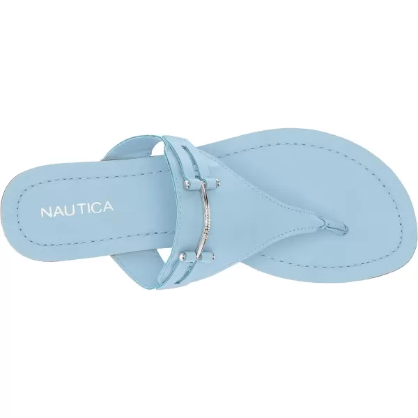 Nautica Womens Thong Strap Sandal FlipFlop Boat SlideLight Blue