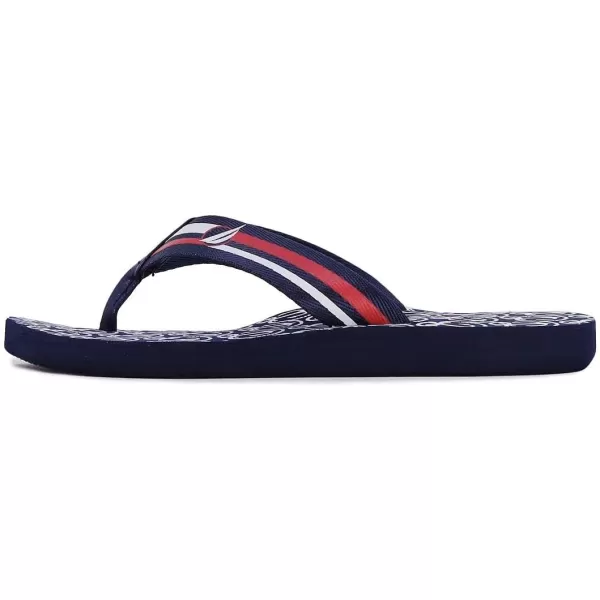 Nautica Womens Thong Strap Sandal FlipFlop Boat SlideNavy Anchor Print