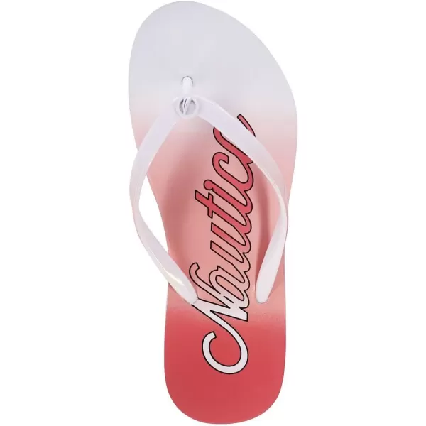 Nautica Womens Thong Strap Sandal FlipFlop Boat SlidePink Whitehatcher