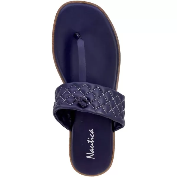 Nautica Womens Thong Strap Sandal FlipFlop Boat SlideRosemarinavy