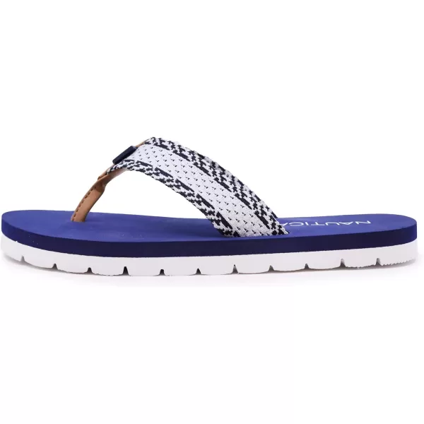 Nautica Womens Thong Strap Sandal FlipFlop Boat SlideWolfienavyWhite