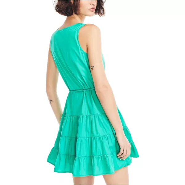 Nautica Womens Tiered VNeck DressSpinner Green