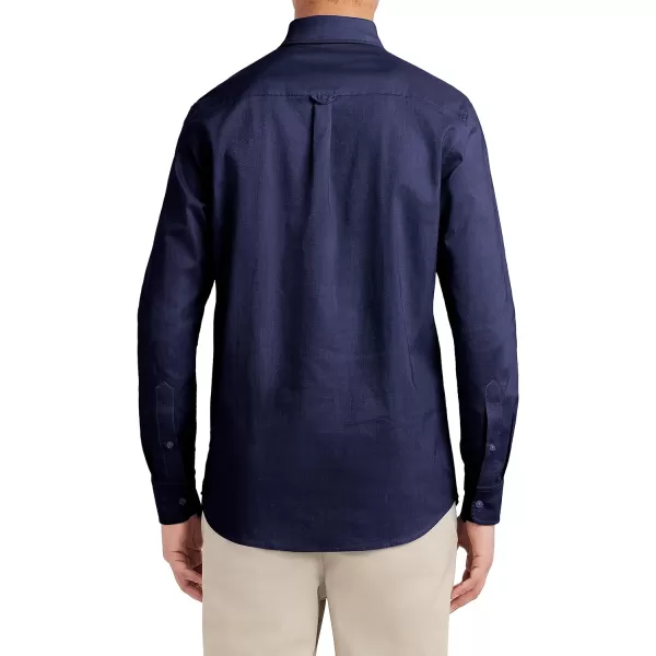 Nautica Young Mens School Uniform Long Sleeve Performance Oxford ButtonDown ShirtNavy