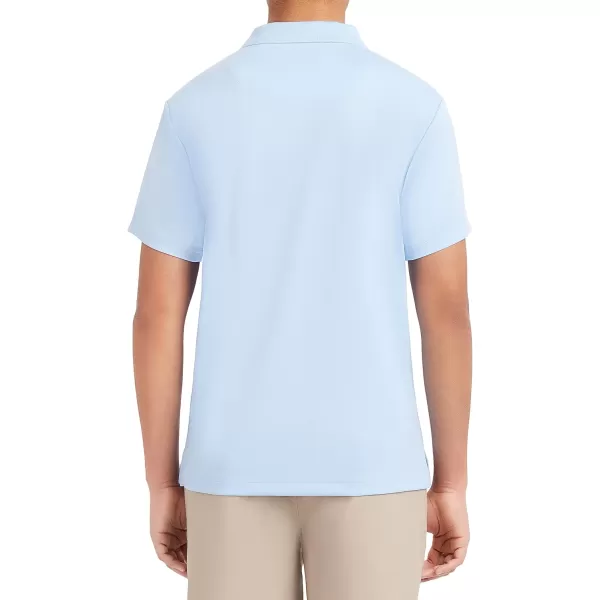 Nautica Young Mens Uniform Short Sleeve Performance PoloLight Blue