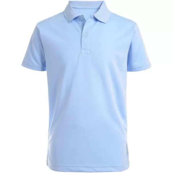 Nautica Young Mens Uniform Short Sleeve Performance PoloLight Blue