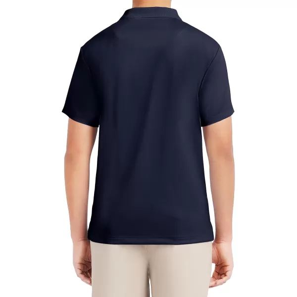 Nautica Young Mens Uniform Short Sleeve Performance PoloNavy