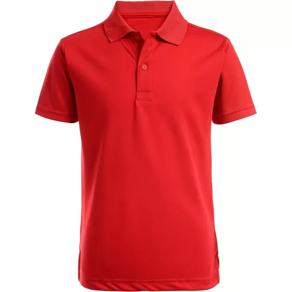 Nautica Young Mens Uniform Short Sleeve Performance PoloRed