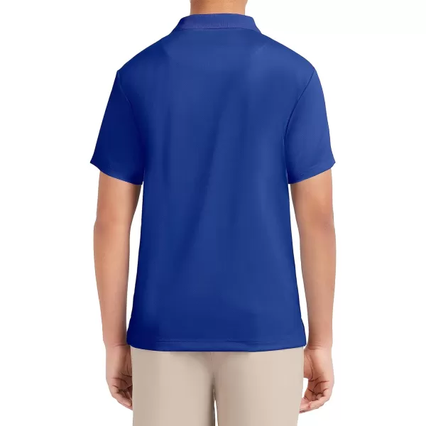 Nautica Young Mens Uniform Short Sleeve Performance PoloRoyal Blue