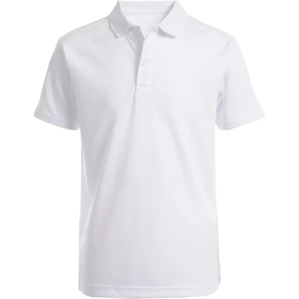 Nautica Young Mens Uniform Short Sleeve Performance PoloWhite