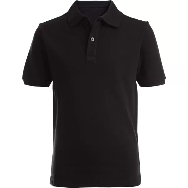 Nautica Young Mens Uniform Short Sleeve Stretch Pique PoloBlack