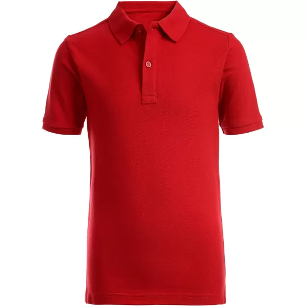 Nautica Young Mens Uniform Short Sleeve Stretch Pique PoloRed