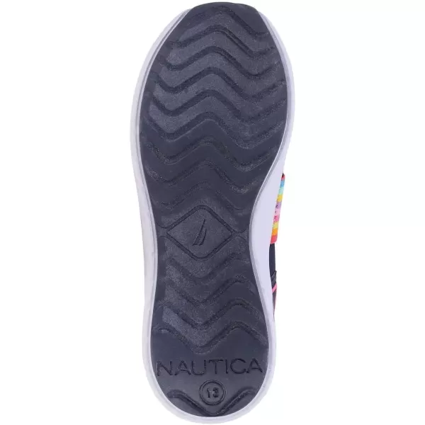 Nautica Youth Girls SlipOn Athletic Sneakers  Stylish Running and Tennis Shoes for Little and Big KidsAlois Saganavy Rainbow Elastic