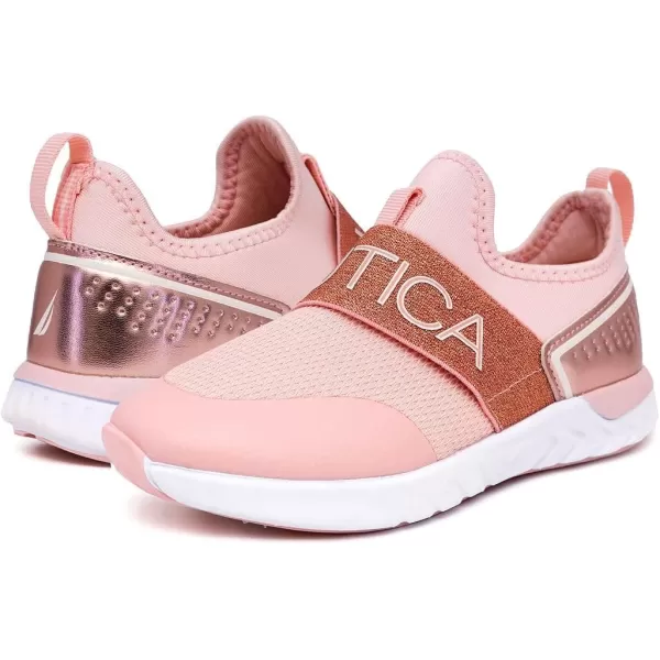 Nautica Youth Girls SlipOn Athletic Sneakers  Stylish Running and Tennis Shoes for Little and Big KidsAlois Sagarose Gold