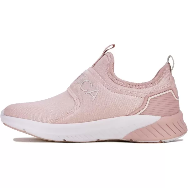 Nautica Youth Girls SlipOn Athletic Sneakers  Stylish Running and Tennis Shoes for Little and Big KidsLight Mauve Neo Silver