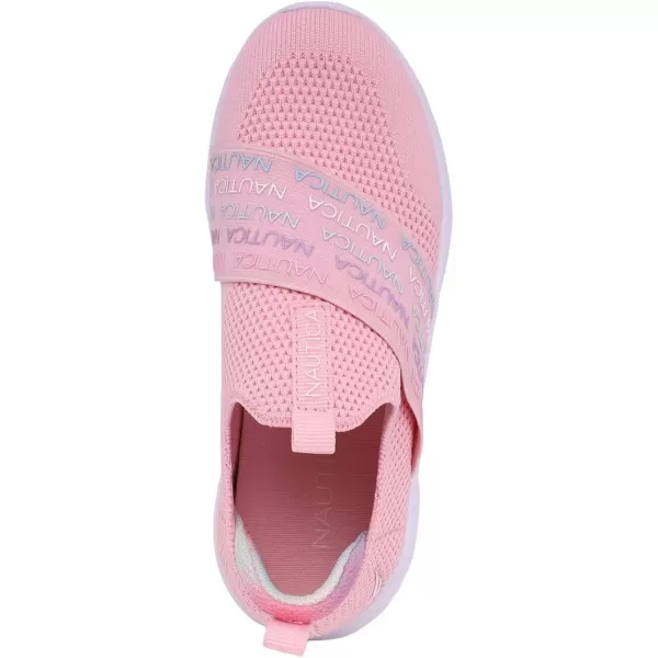 Nautica Youth Girls SlipOn Athletic Sneakers  Stylish Running and Tennis Shoes for Little and Big KidsPierce Logoblush