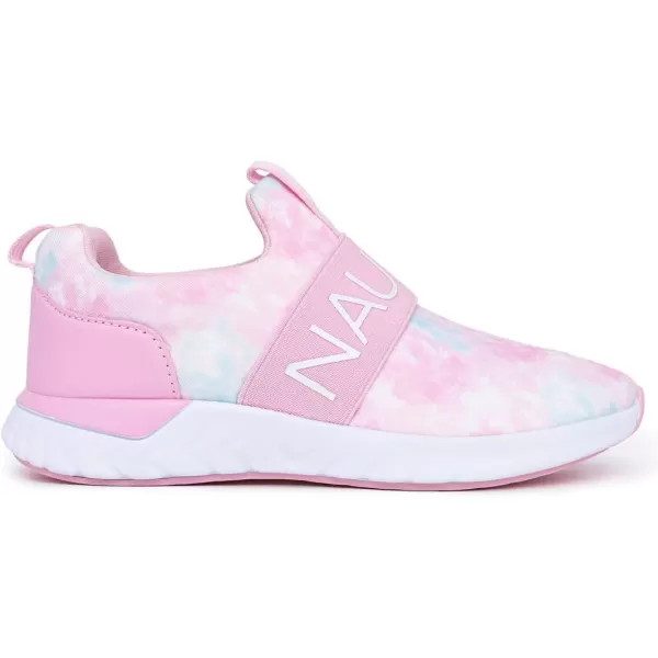 Nautica Youth Girls SlipOn Athletic Sneakers  Stylish Running and Tennis Shoes for Little and Big KidsPink Blue Sponge