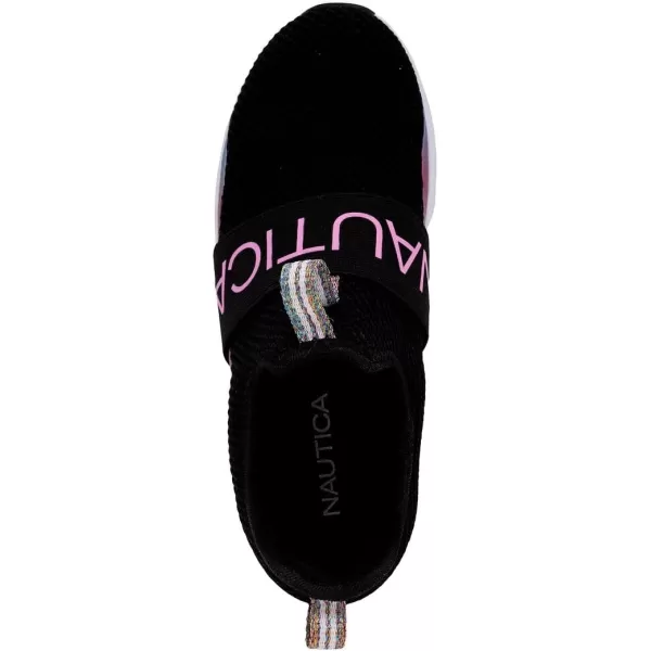 Nautica Youth Girls SlipOn Athletic Sneakers  Stylish Running and Tennis Shoes for Little and Big KidsTuvablack Rainbow