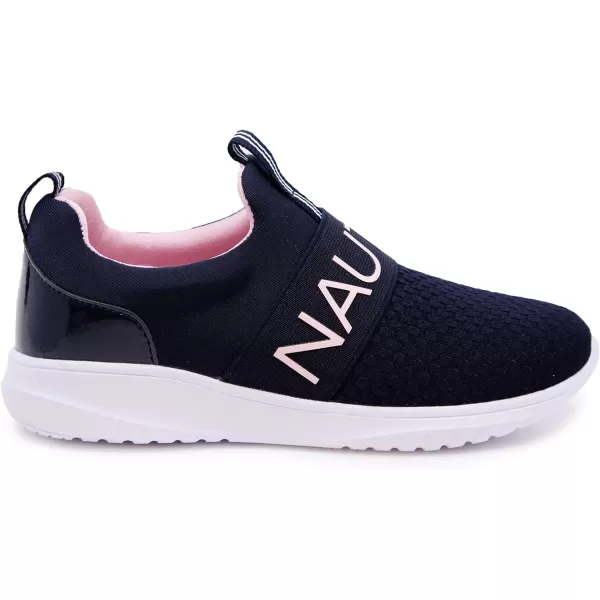 Nautica Youth Girls SlipOn Athletic Sneakers  Stylish Running and Tennis Shoes for Little and Big KidsWafflenavyPink