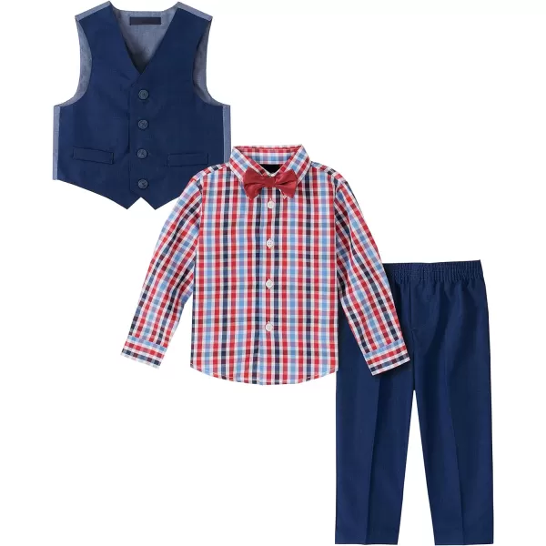 Nautica boys 4piece Vest Set With Dress Shirt Tie Vest and PantsBright Blue