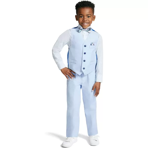 Nautica boys 4piece Vest Set With Dress Shirt Tie Vest and PantsEnglish Blue