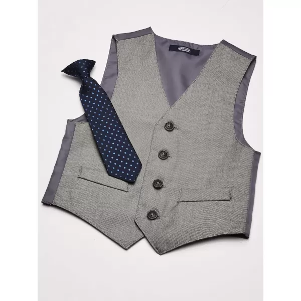 Nautica boys 4piece Vest Set With Dress Shirt Tie Vest and PantsLight Gray