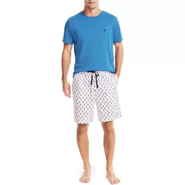 Nautica mens Jclass Print Sleep ShortBright White