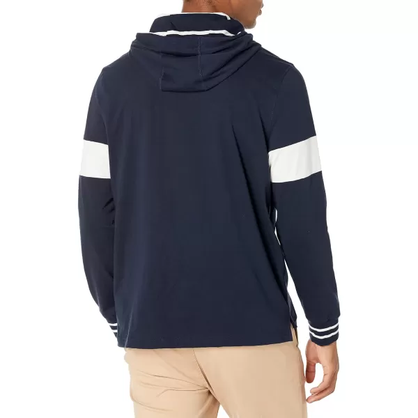 Nautica mens Nautica Sustainably Crafted Rugby Hoodie Navy Small USNautica mens Nautica Sustainably Crafted Rugby Hoodie Navy Small US