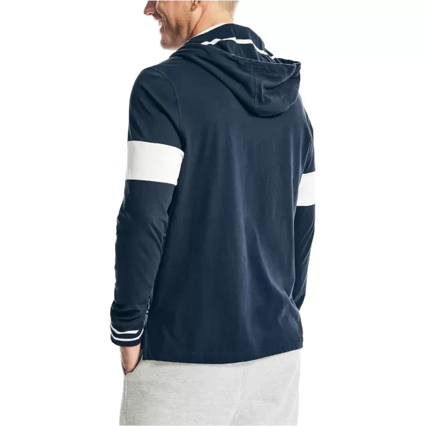 Nautica mens Nautica Sustainably Crafted Rugby Hoodie Navy Small USNautica mens Nautica Sustainably Crafted Rugby Hoodie Navy Small US