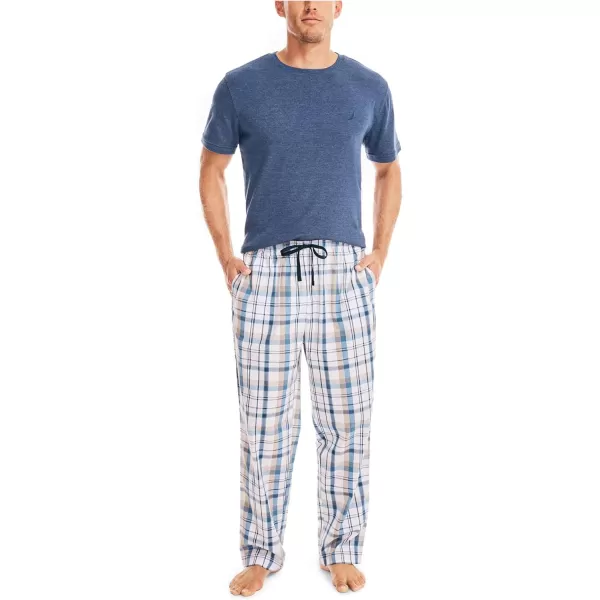 Nautica mens Plaid Sleep PantBright White