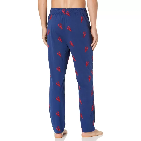 Nautica mens Soft Woven 100 Cotton Elastic Waistband Sleep Pajama PantBlue Lobster