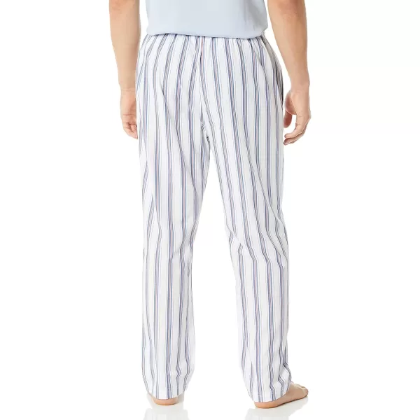 Nautica mens Soft Woven 100 Cotton Elastic Waistband Sleep Pajama PantBright White