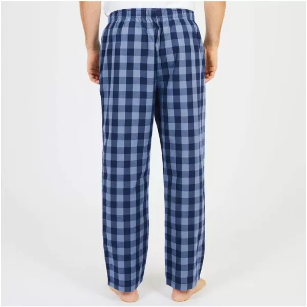 Nautica mens Soft Woven 100 Cotton Elastic Waistband Sleep Pajama PantBuffalo Blue