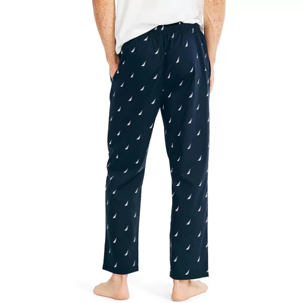 Nautica mens Soft Woven 100 Cotton Elastic Waistband Sleep Pajama PantMaritime Navy