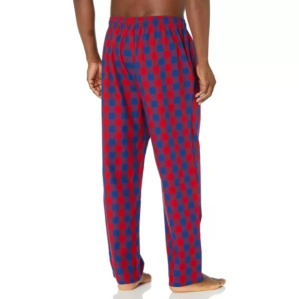 Nautica mens Soft Woven 100 Cotton Elastic Waistband Sleep Pajama PantNautica Red