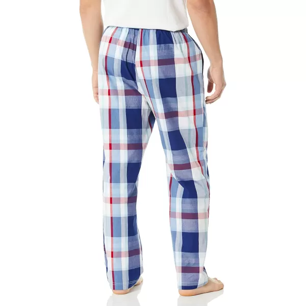 Nautica mens Soft Woven 100 Cotton Elastic Waistband Sleep Pajama PantSailboat Blue