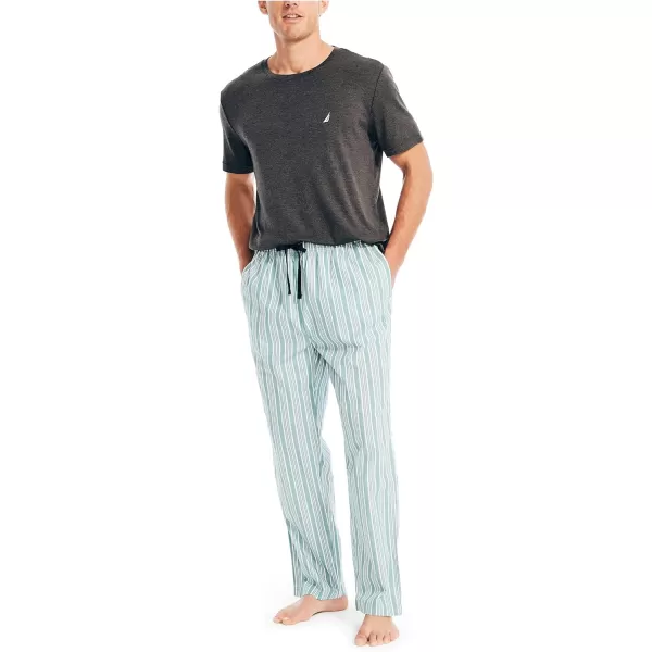 Nautica mens Striped Poplin Sleep PantBlue Breton