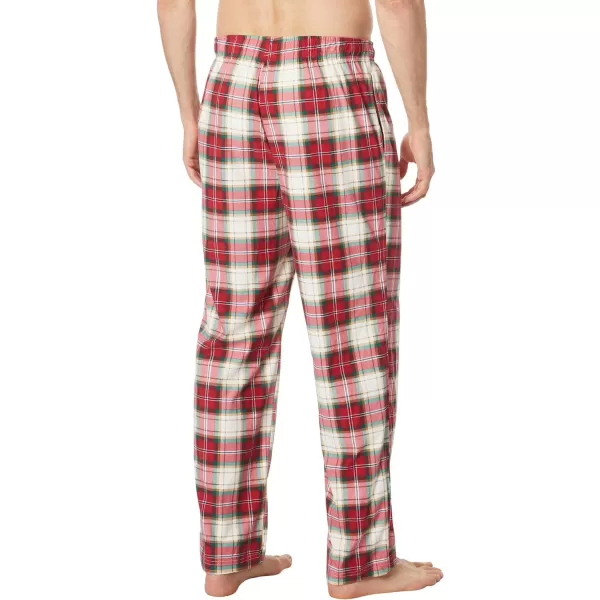 Nautica mens Sustainably Crafted Plaid Fleece Sleep PantMarshmallow