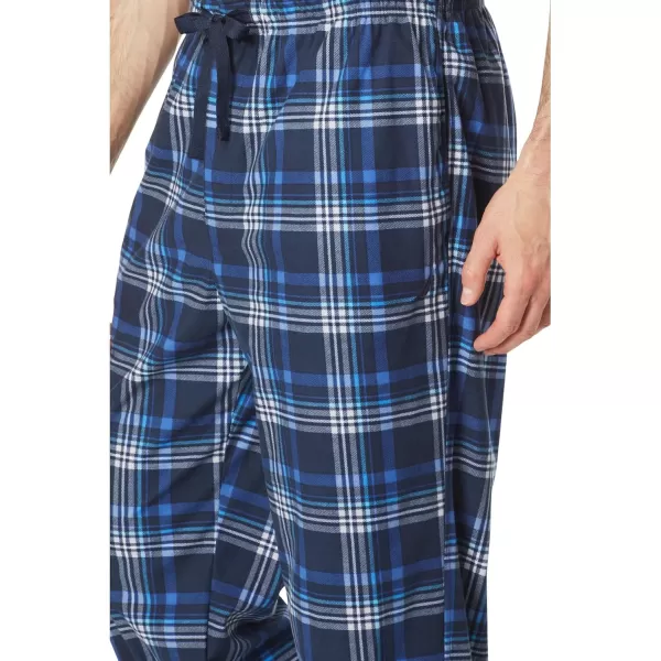 Nautica mens Sustainably Crafted Plaid Fleece Sleep PantNavy