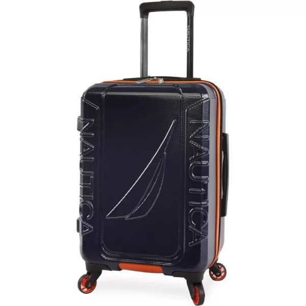 NAUTICA Birch Hardside Spinner Luggage NavyOrange CarryOn 21InchNAUTICA Birch Hardside Spinner Luggage NavyOrange CarryOn 21Inch