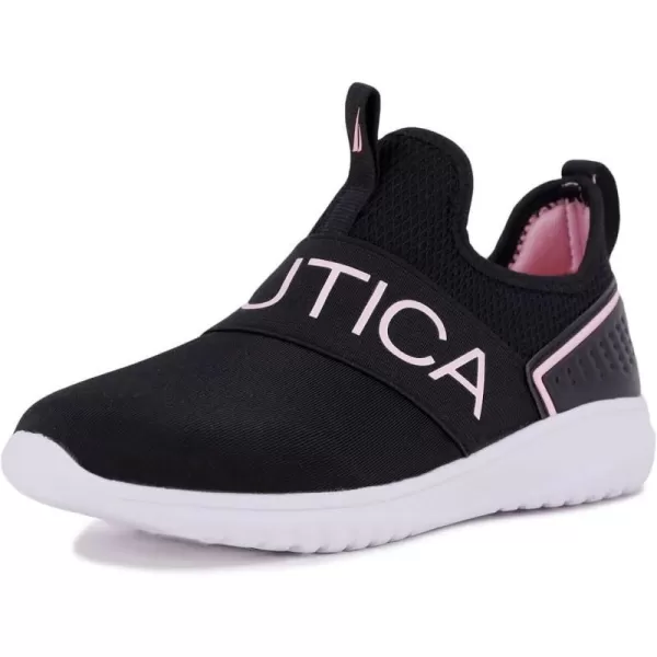 NAUTICA Kids Girls Youth Athletic Fashion Sneakers  SlipOn Style for Little Kids and Big KidsAloiseblack Peony