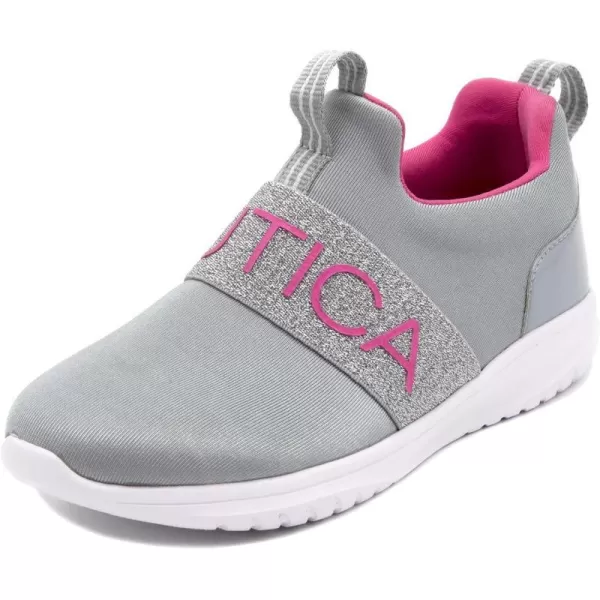 NAUTICA Kids Girls Youth Athletic Fashion Sneakers  SlipOn Style for Little Kids and Big KidsGrey