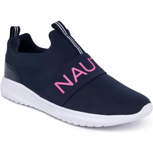 NAUTICA Kids Girls Youth Athletic Fashion Sneakers  SlipOn Style for Little Kids and Big KidsNavyPink