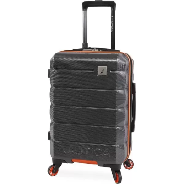 NAUTICA Quest Hardside Spinner Luggage GreyOrange CarryOn 21InchNAUTICA Quest Hardside Spinner Luggage GreyOrange CarryOn 21Inch