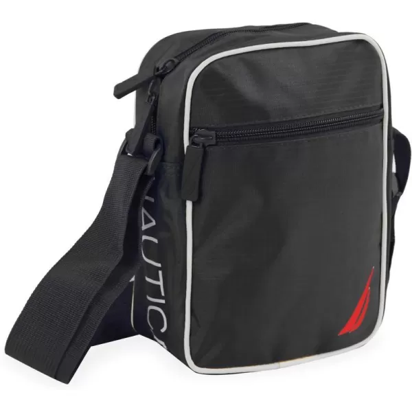 NAUTICA Unisexs Shoulder Bag Black WhiteBlack White