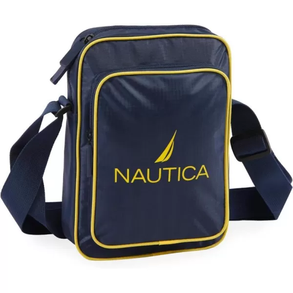 NAUTICA Unisexs Shoulder Bag Grey OrangeNavy Yellow