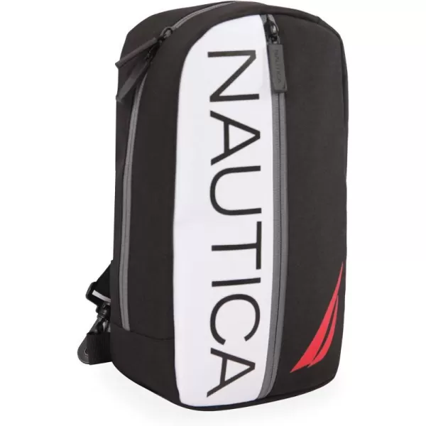 NAUTICA Unisexs Sling Bag NavyYellowBlack White