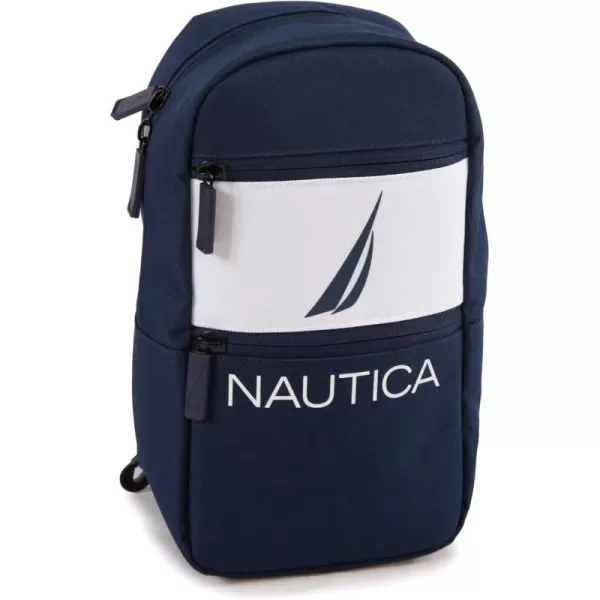 NAUTICA Unisexs Sling Shoulder Bag Navy YellowNavy White