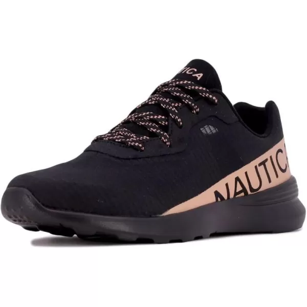 NAUTICA Women Fashion Sneaker LaceUp Jogger Running Shoe Casual Walking SneakerCalaisblack