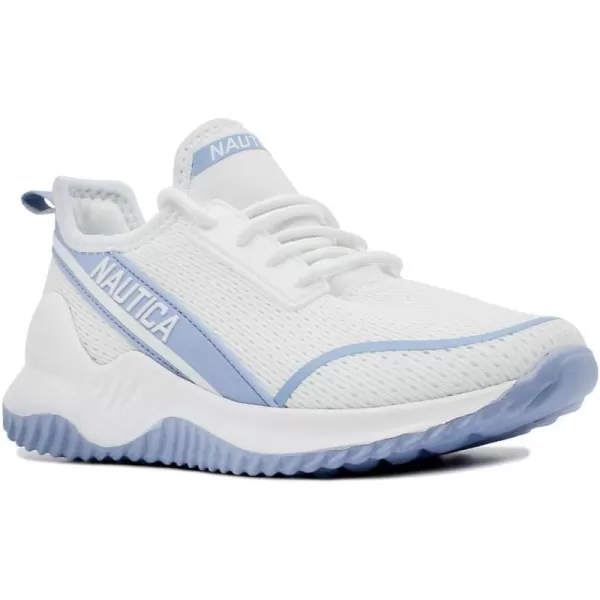 NAUTICA Women Fashion Sneaker LaceUp Jogger Running Shoe Casual Walking SneakerDelrawhite Blue