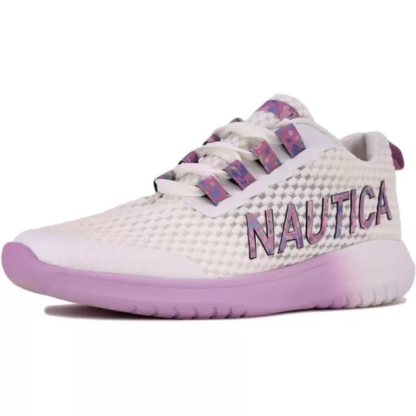 NAUTICA Women Fashion Sneaker LaceUp Jogger Running Shoe Casual Walking SneakerWhite Pinkwonji